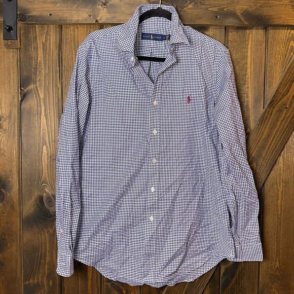 Ralph Lauren Gingham Button Down Shirt - Picture 1 of 5
